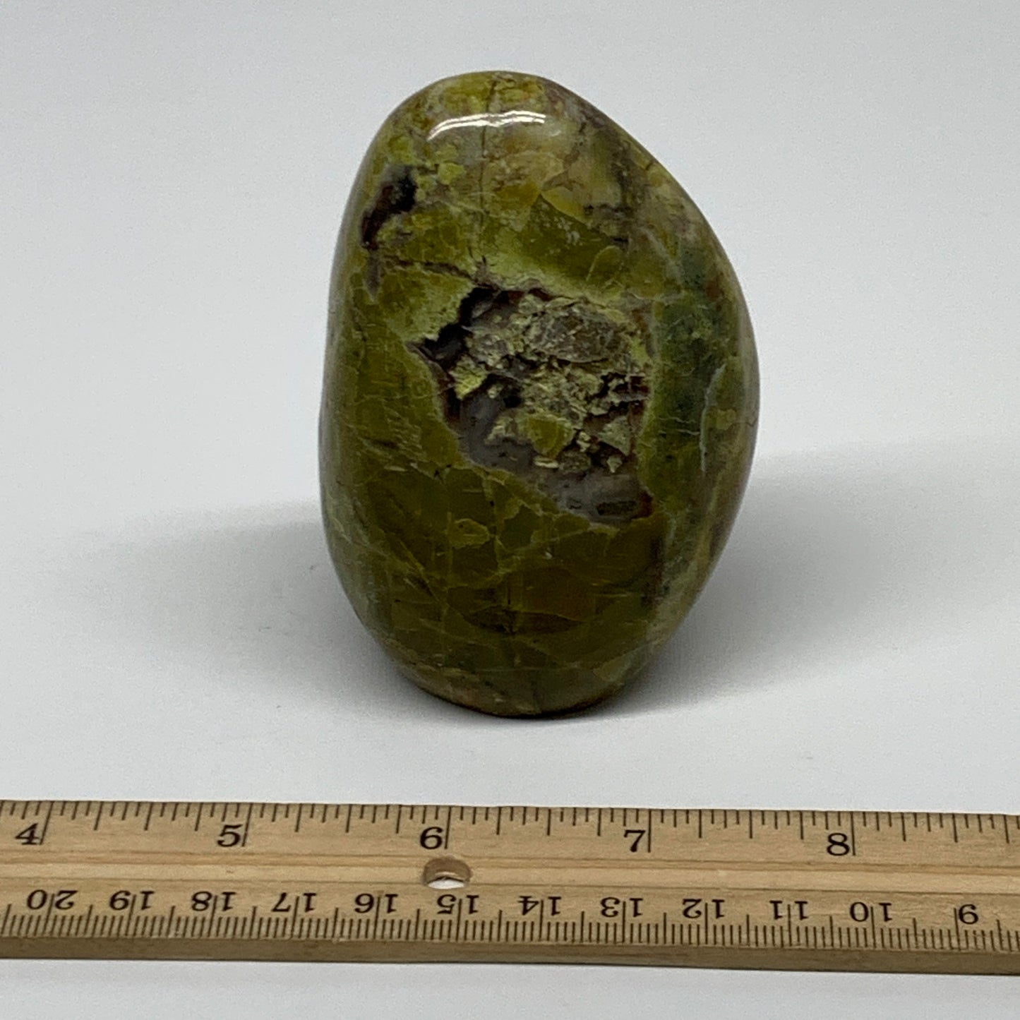 272.1g, 3.4"x2.3"x1.7", Green Opal Crystal Freeform Polished Gemstone, B34129