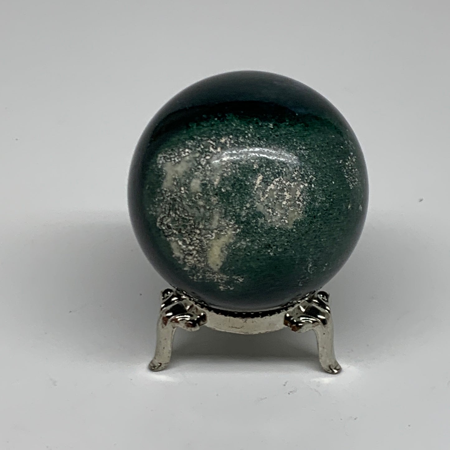 174.7g, 2"(50mm), Natural Moss Agate Sphere Ball Gemstone @India,B34921