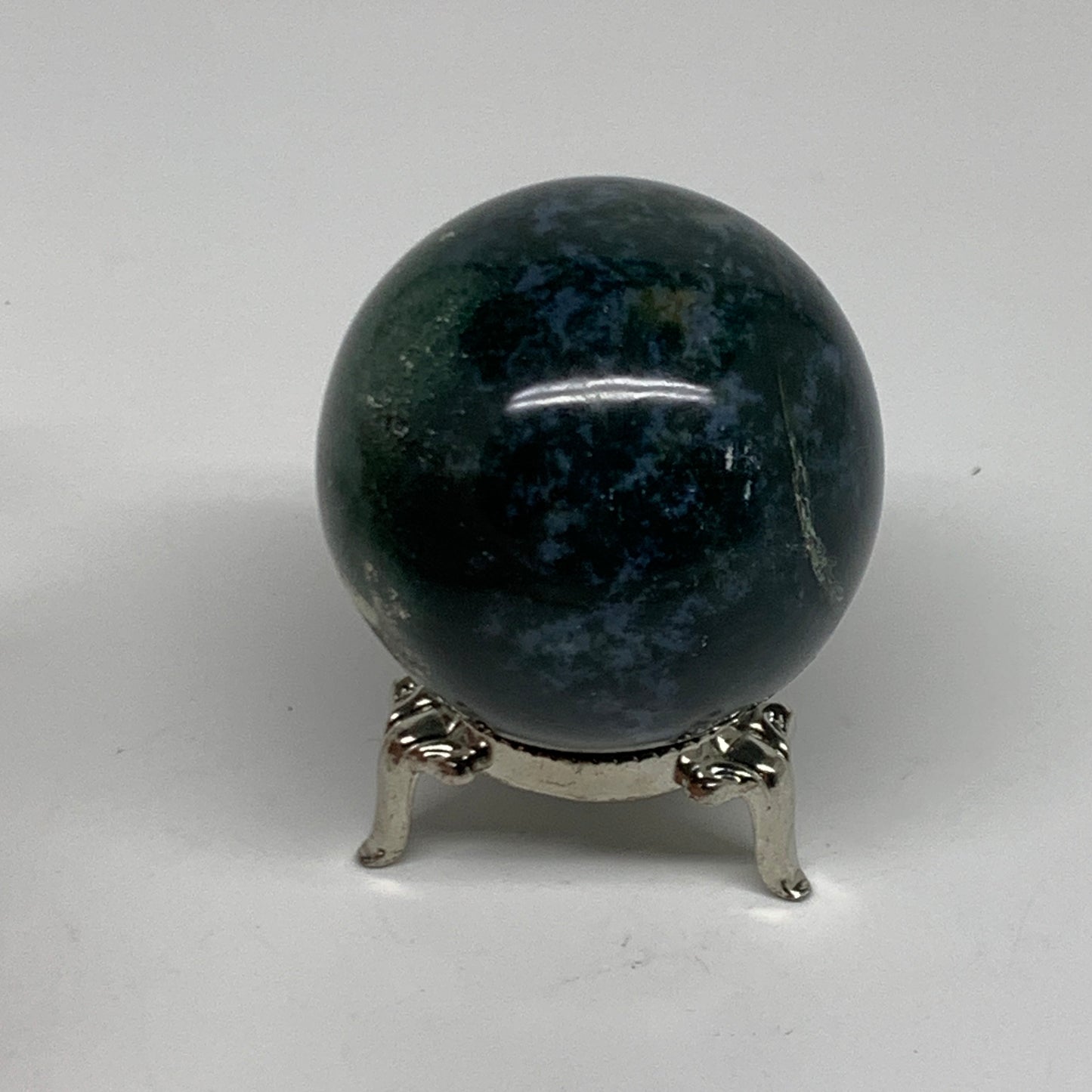 174.7g, 2"(50mm), Natural Moss Agate Sphere Ball Gemstone @India,B34921