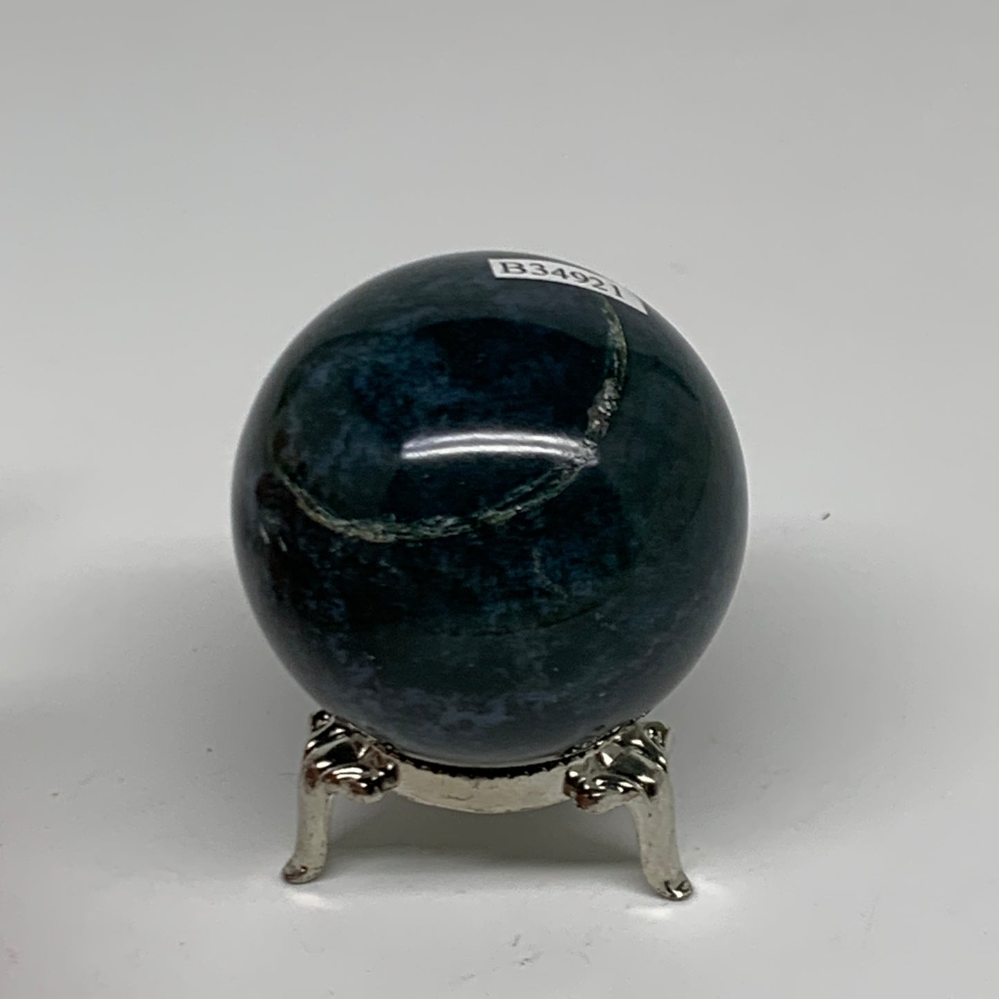 174.7g, 2"(50mm), Natural Moss Agate Sphere Ball Gemstone @India,B34921