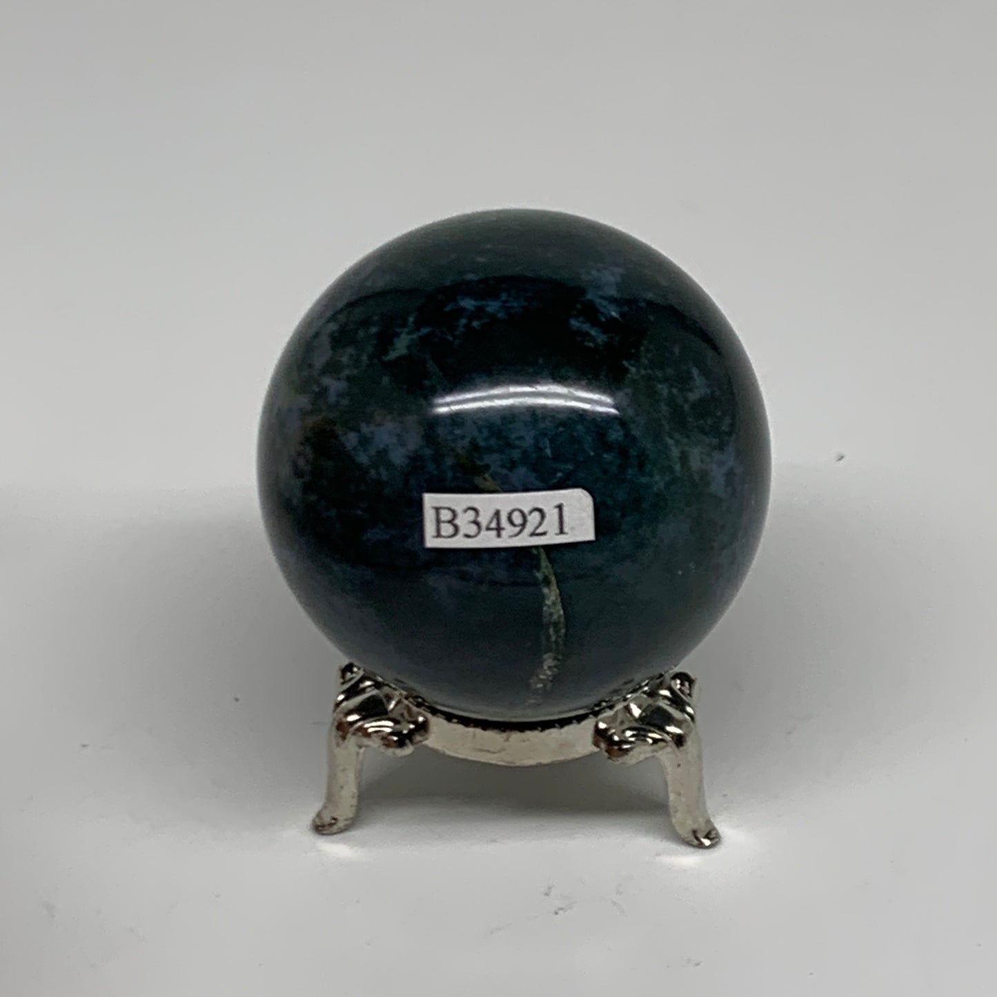 174.7g, 2"(50mm), Natural Moss Agate Sphere Ball Gemstone @India,B34921