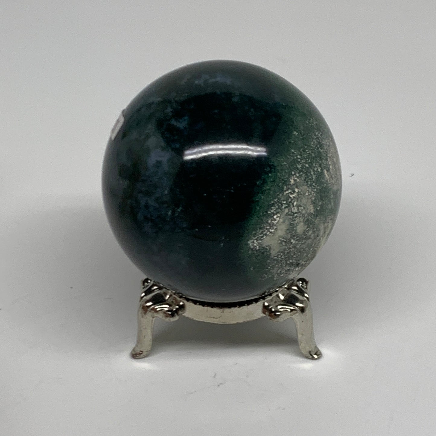 174.7g, 2"(50mm), Natural Moss Agate Sphere Ball Gemstone @India,B34921
