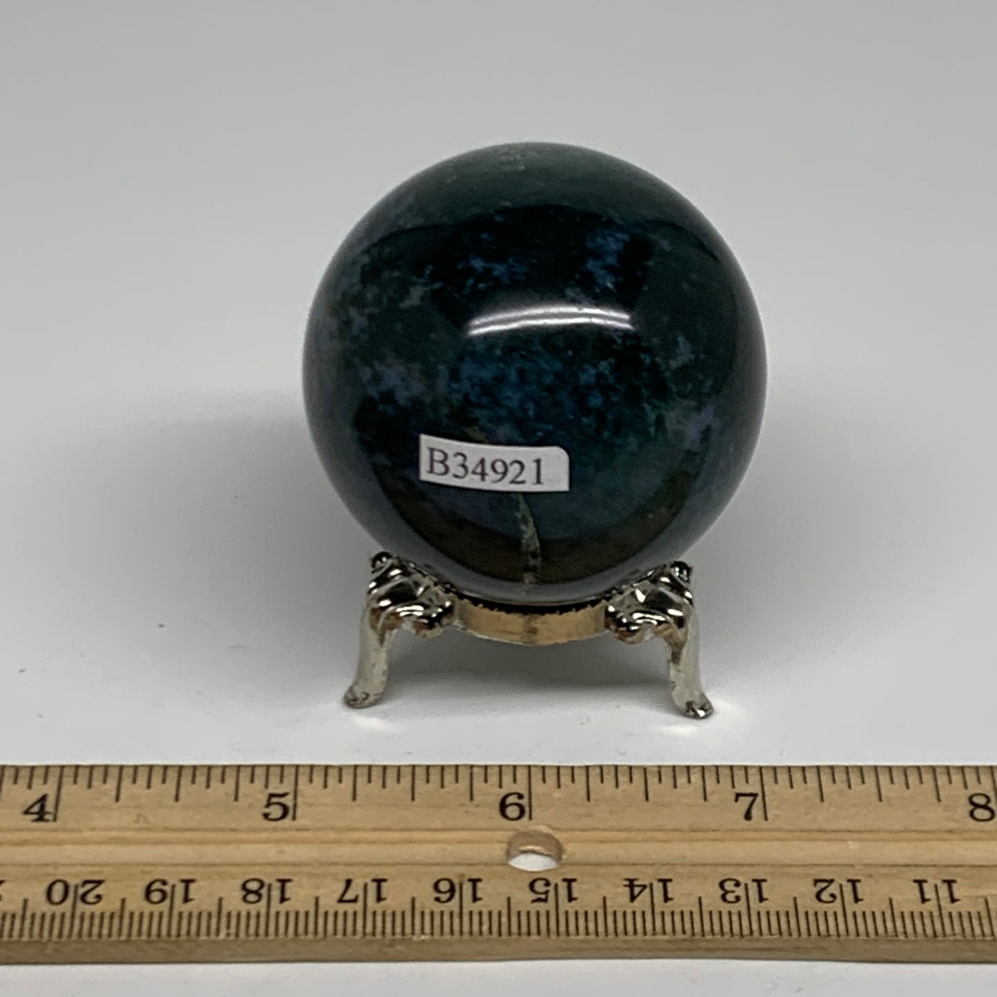 174.7g, 2"(50mm), Natural Moss Agate Sphere Ball Gemstone @India,B34921