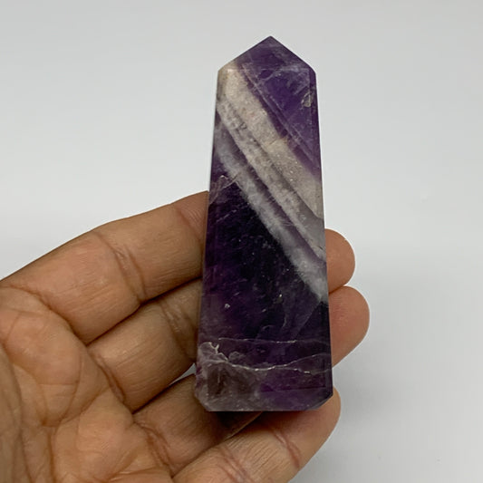 116.2g, 3.1"x1.1", Natural Amethyst Tower Point Obelisk @Brazil, B31518