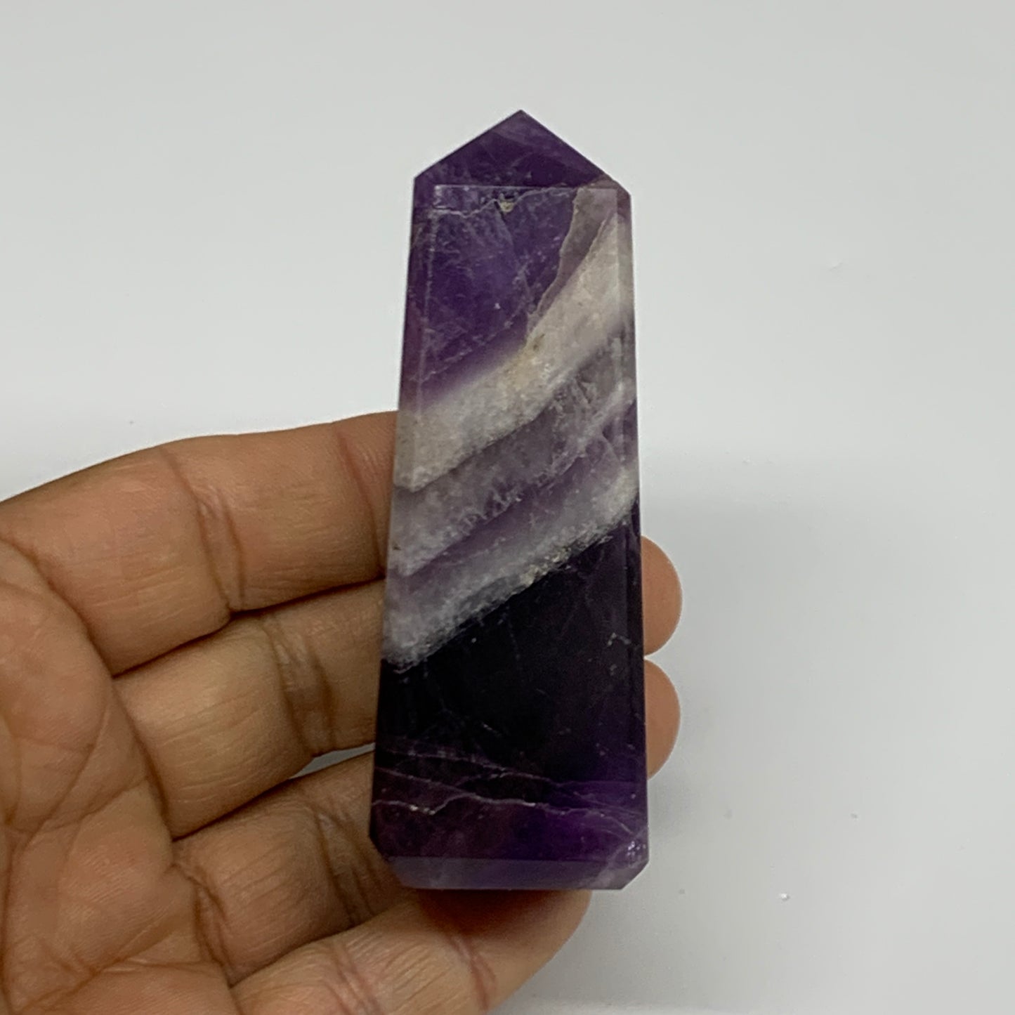 116.2g, 3.1"x1.1", Natural Amethyst Tower Point Obelisk @Brazil, B31518