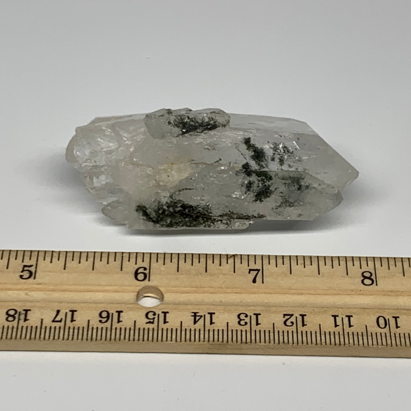 61.3g, 2.7"x1.1"x1", Chlorine Quartz Crystal Mineral,Specimen Terminated,B27671