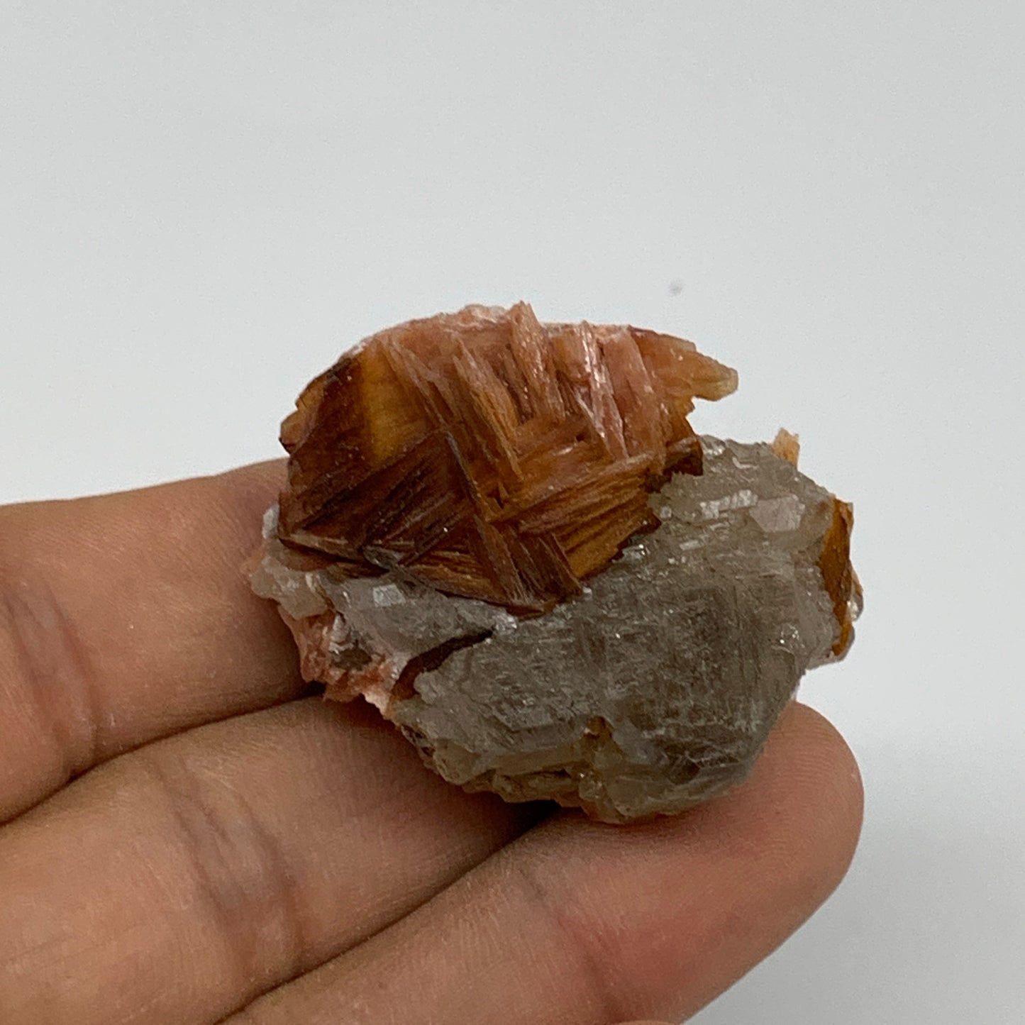 59.2g, 1.6"x1.2"x0.9", Cerussite Galena Quartz On Barite Mineral Specimen, B3349