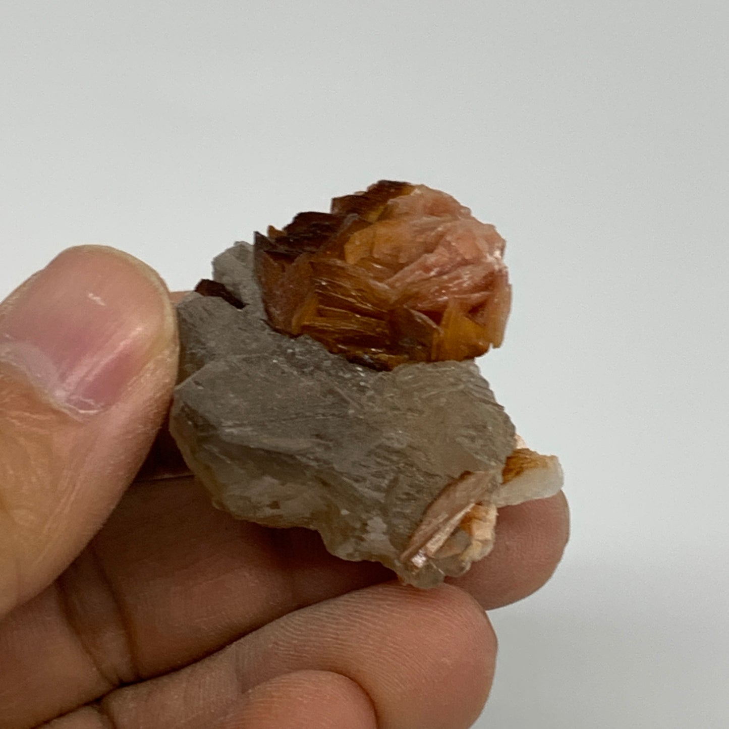 59.2g, 1.6"x1.2"x0.9", Cerussite Galena Quartz On Barite Mineral Specimen, B3349