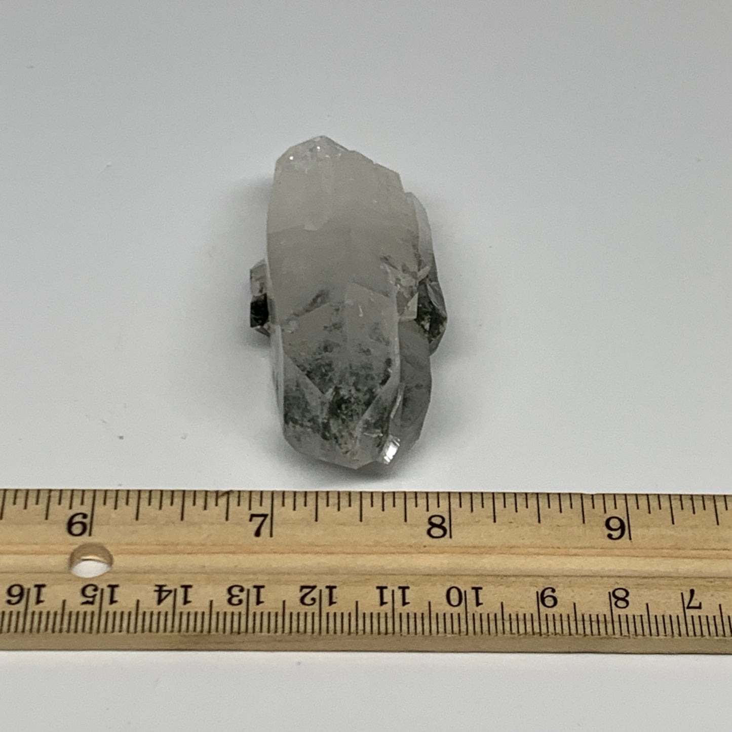 61.3g, 2.7"x1.1"x1", Chlorine Quartz Crystal Mineral,Specimen Terminated,B27671