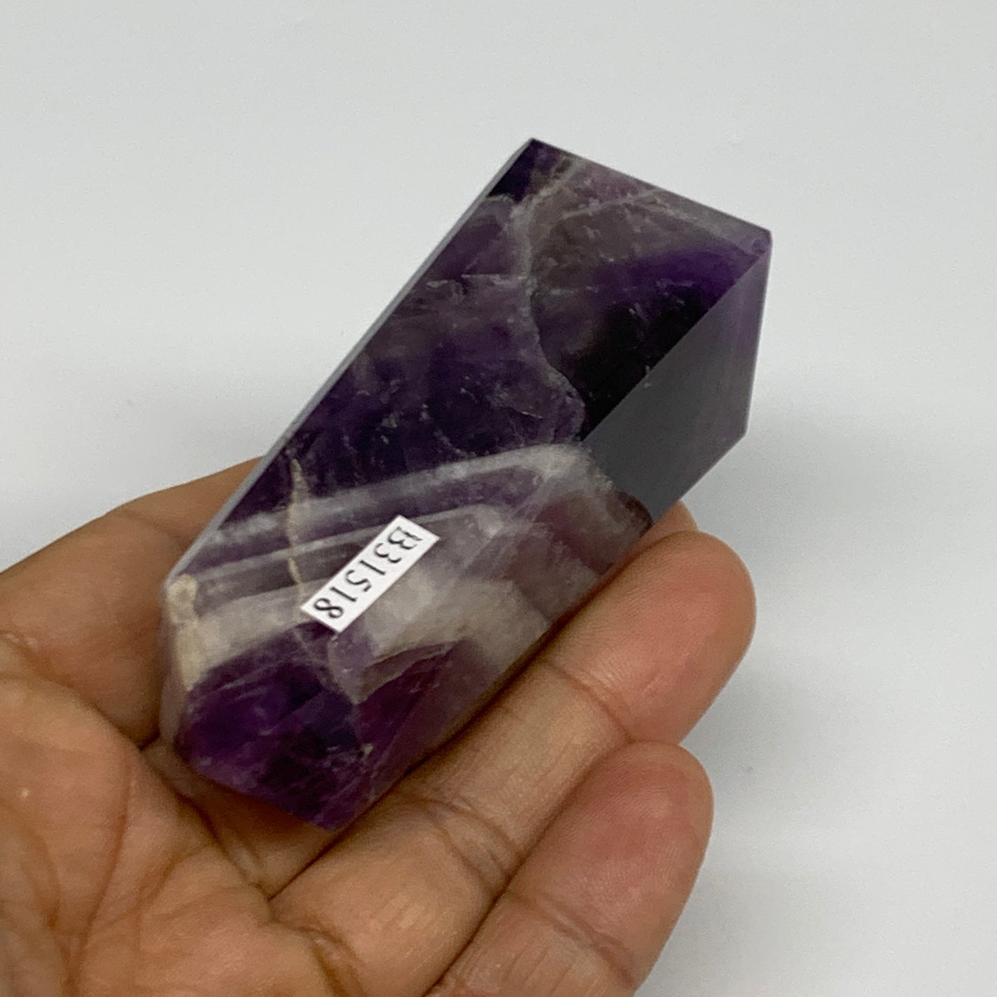 116.2g, 3.1"x1.1", Natural Amethyst Tower Point Obelisk @Brazil, B31518