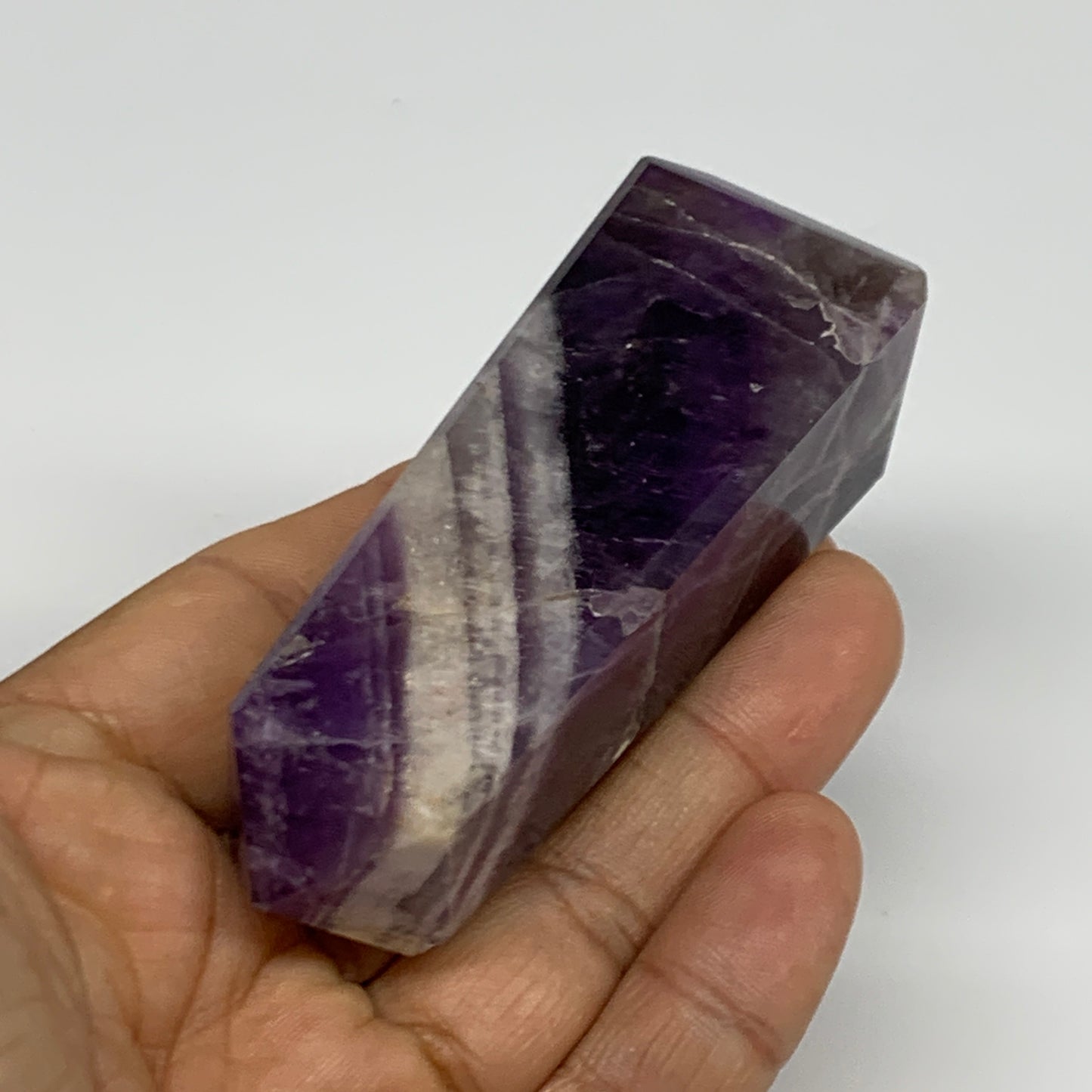 116.2g, 3.1"x1.1", Natural Amethyst Tower Point Obelisk @Brazil, B31518