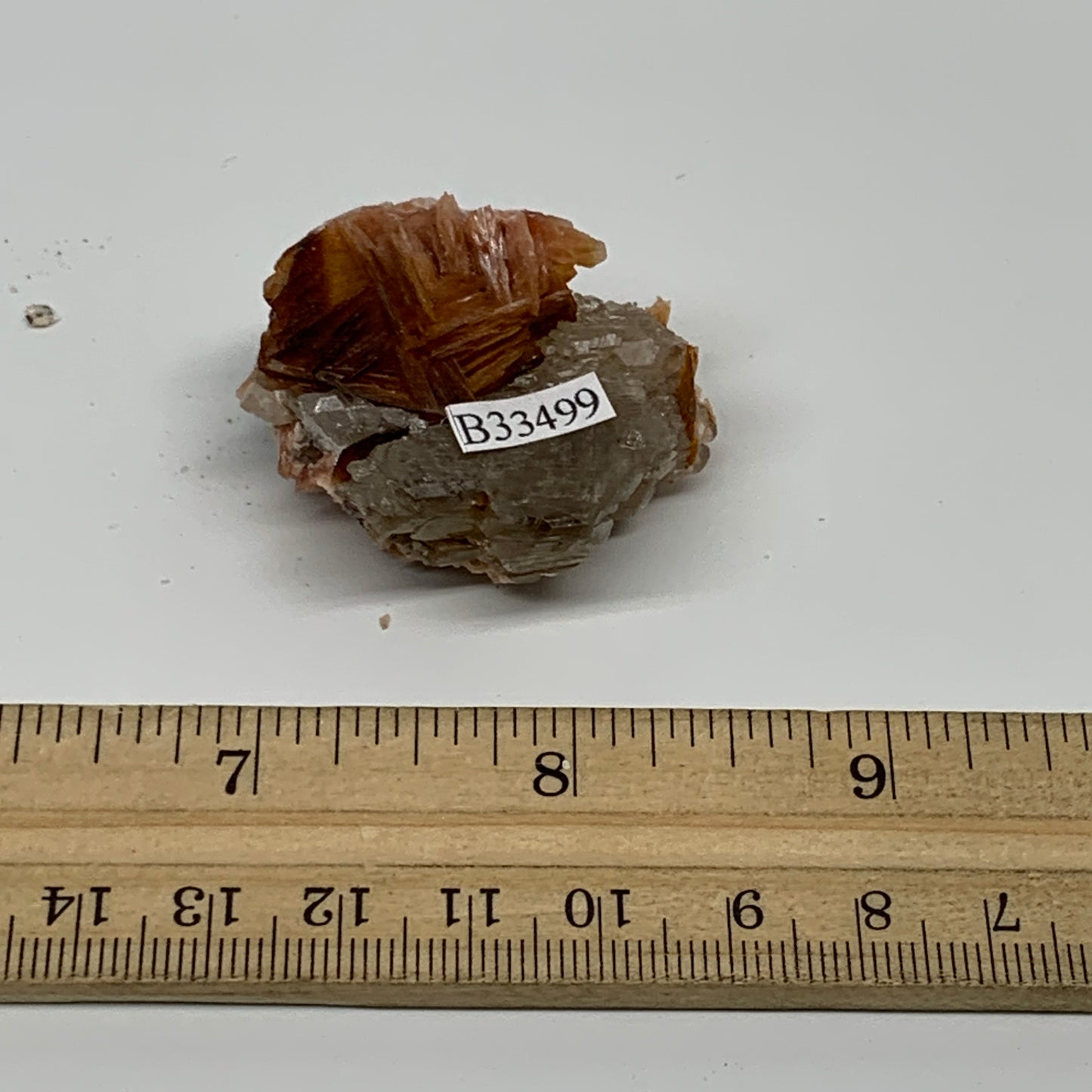 59.2g, 1.6"x1.2"x0.9", Cerussite Galena Quartz On Barite Mineral Specimen, B3349