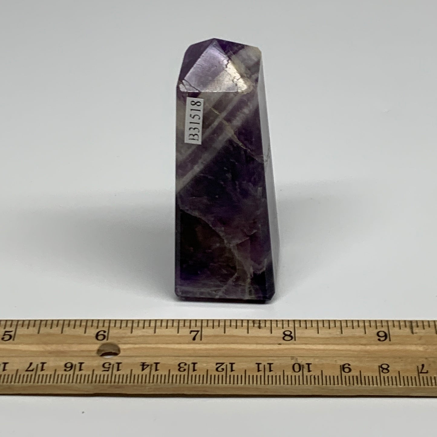 116.2g, 3.1"x1.1", Natural Amethyst Tower Point Obelisk @Brazil, B31518