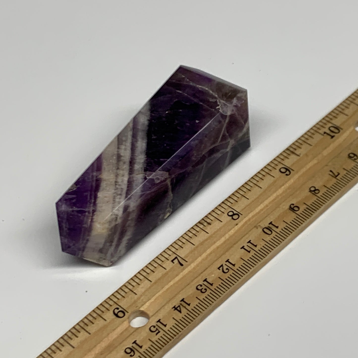 116.2g, 3.1"x1.1", Natural Amethyst Tower Point Obelisk @Brazil, B31518
