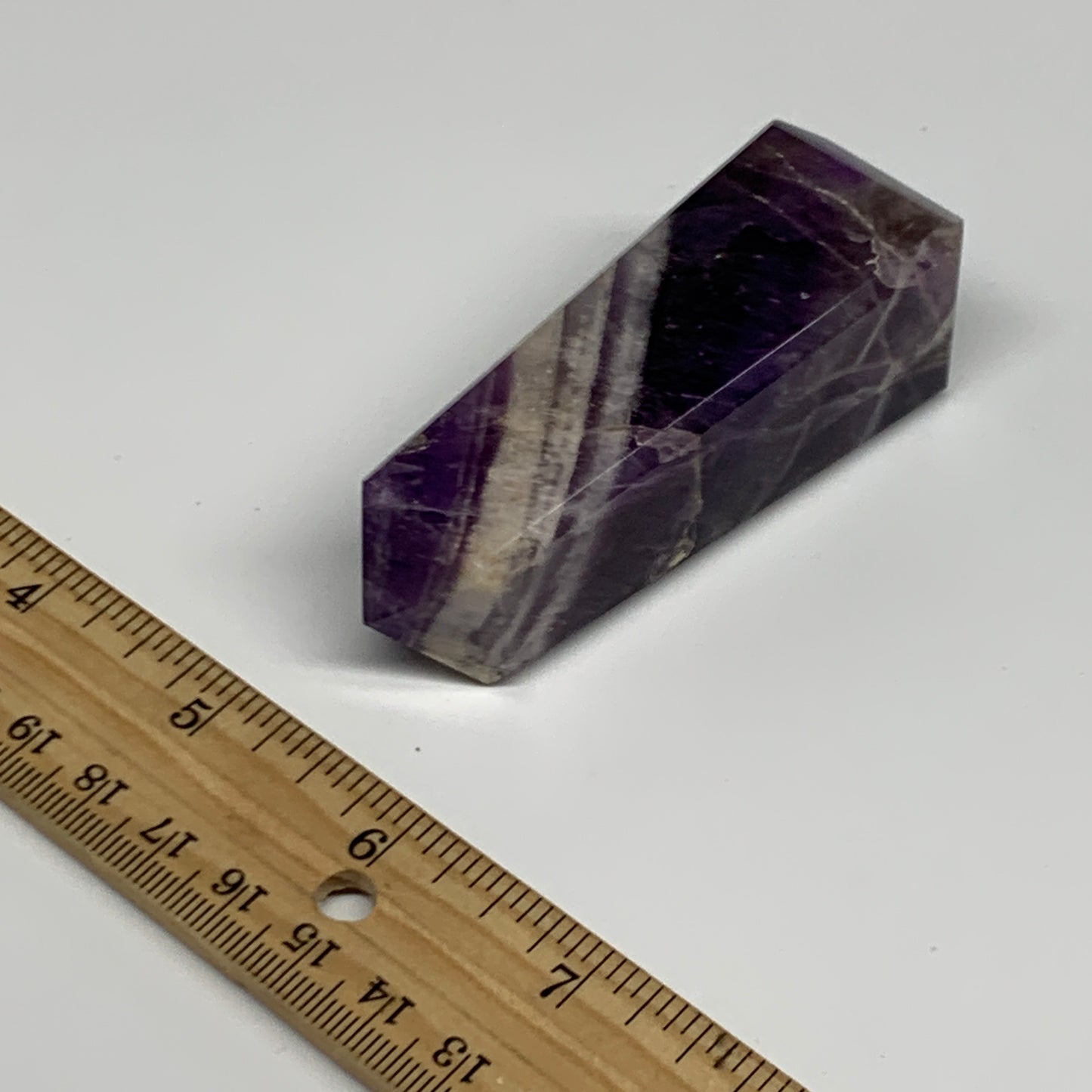 116.2g, 3.1"x1.1", Natural Amethyst Tower Point Obelisk @Brazil, B31518