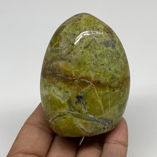 184.6g, 2.9"x2.2"x1.5", Green Opal Crystal Freeform Polished Gemstone, B34133