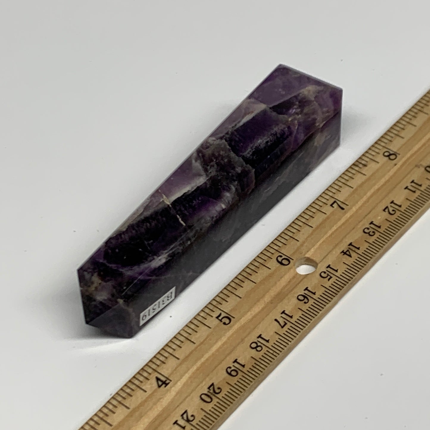 107.9g, 4"x0.9", Natural Amethyst Tower Point Obelisk @Brazil, B31519