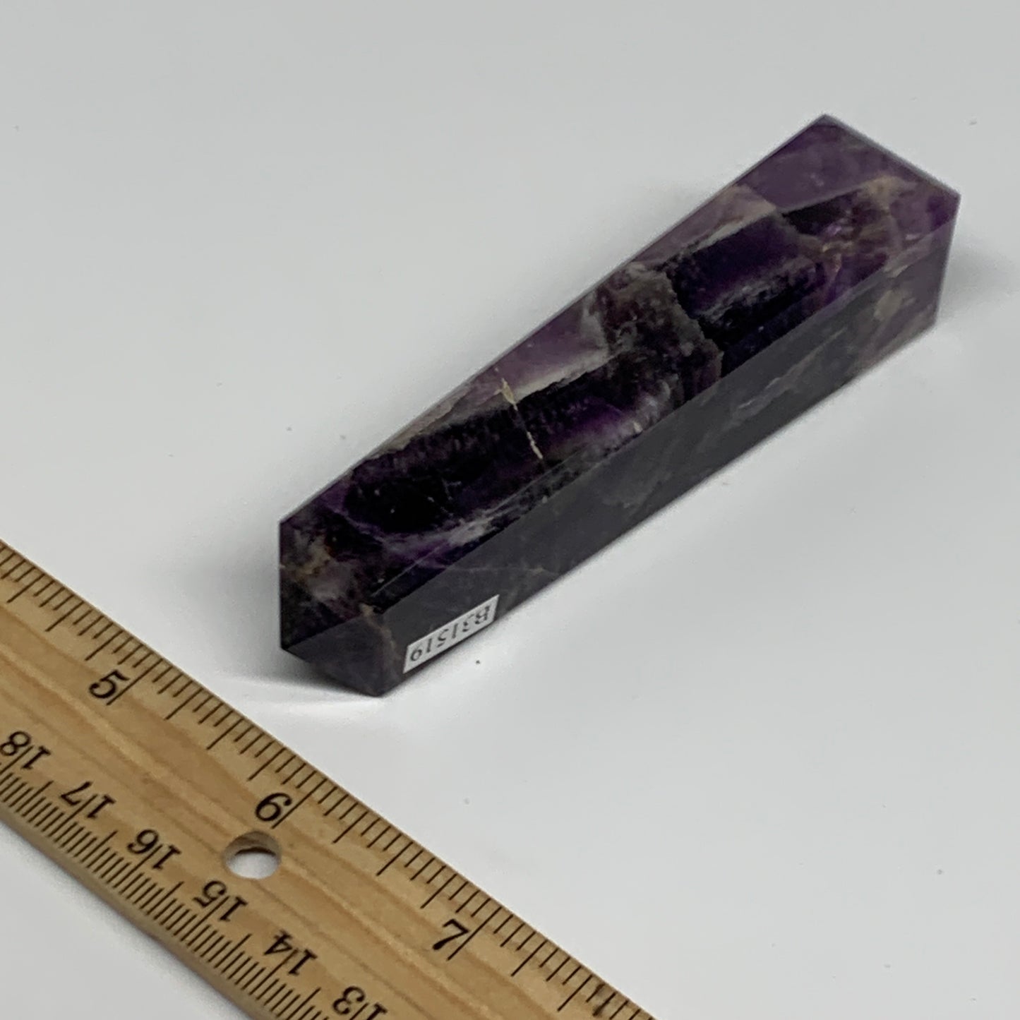 107.9g, 4"x0.9", Natural Amethyst Tower Point Obelisk @Brazil, B31519