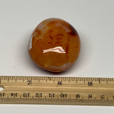 104.5g, 2.1"x1.8"x1.2", Red Carnelian Palm-Stone Gem Crystal Polished, B28449