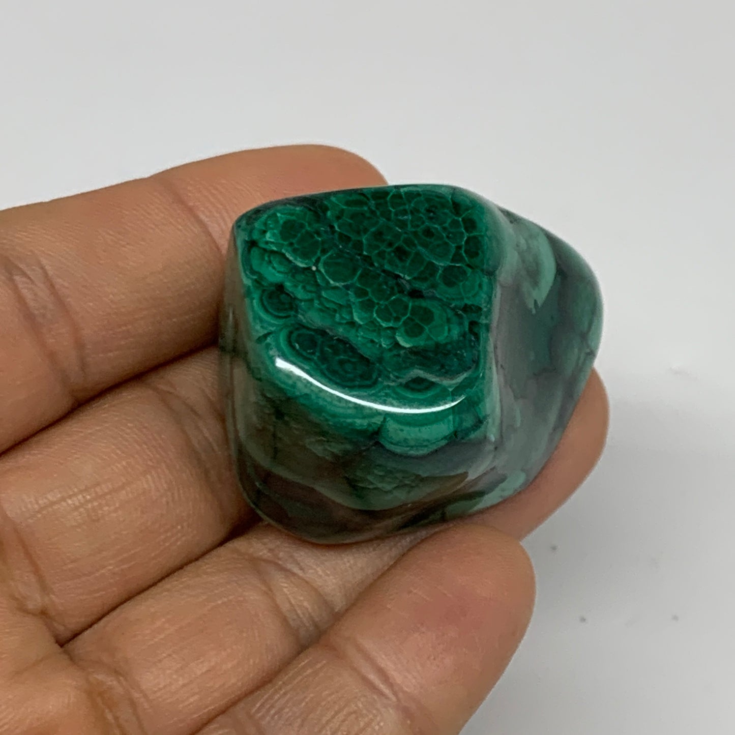 174.2g, 1.6"-1.9", 3pcs, Natural Small Malachite Tumbled Polished, B32830