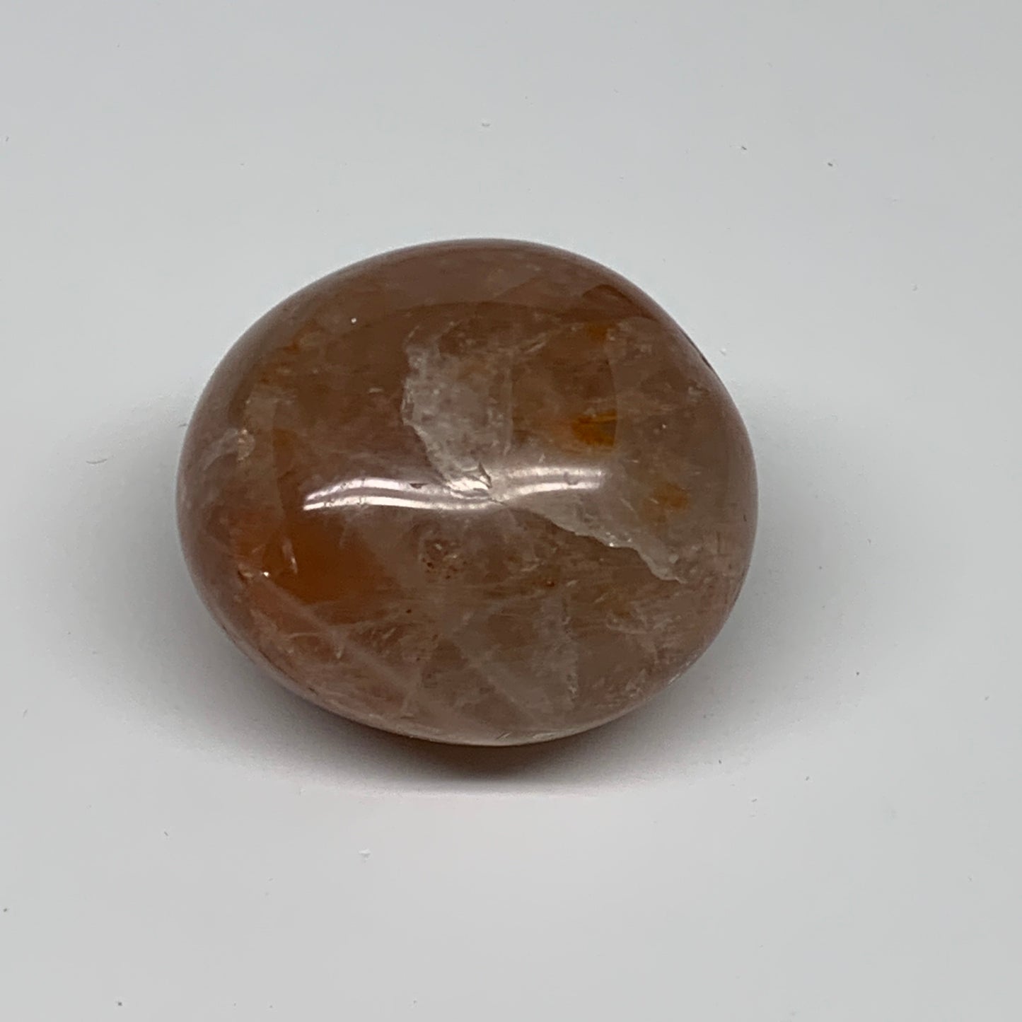 187.9g,2.5"x2.1"x1.4", Red Hematoid Fire Quartz Palm-Stone Crystal Polished, B30