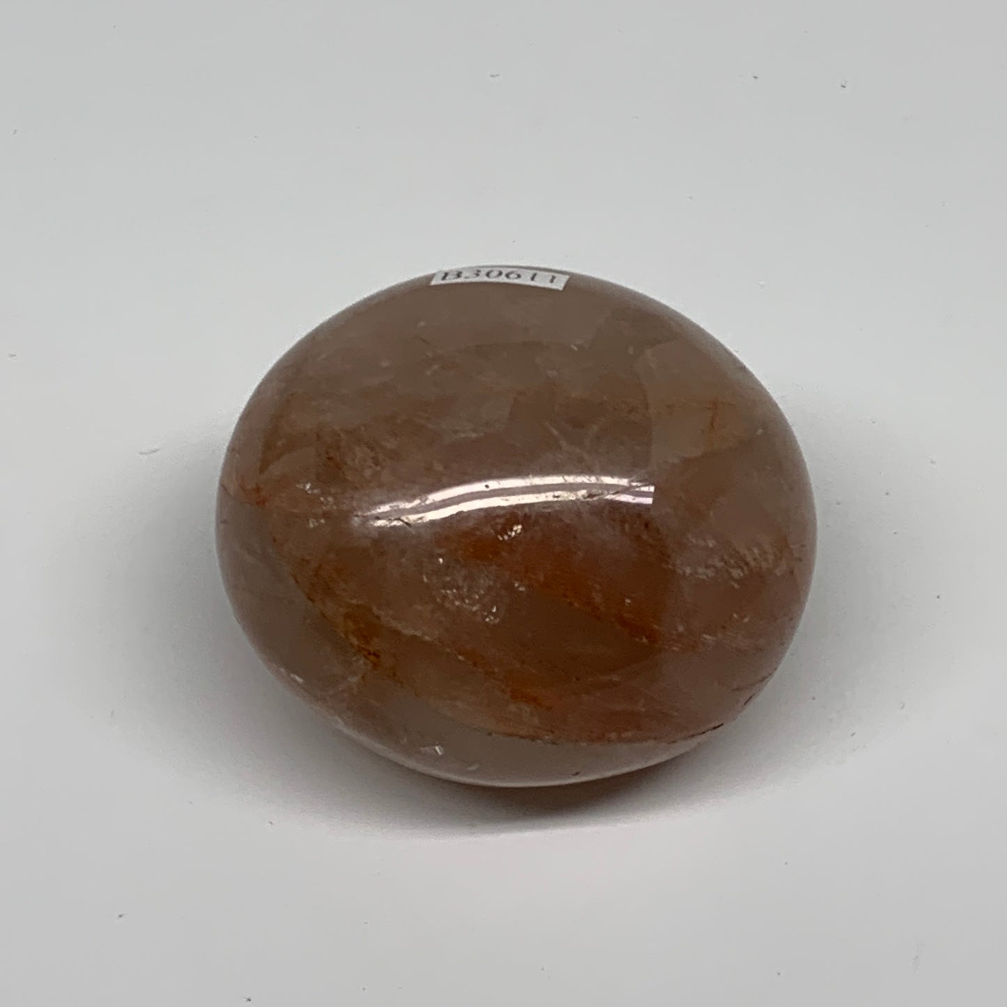 187.9g,2.5"x2.1"x1.4", Red Hematoid Fire Quartz Palm-Stone Crystal Polished, B30