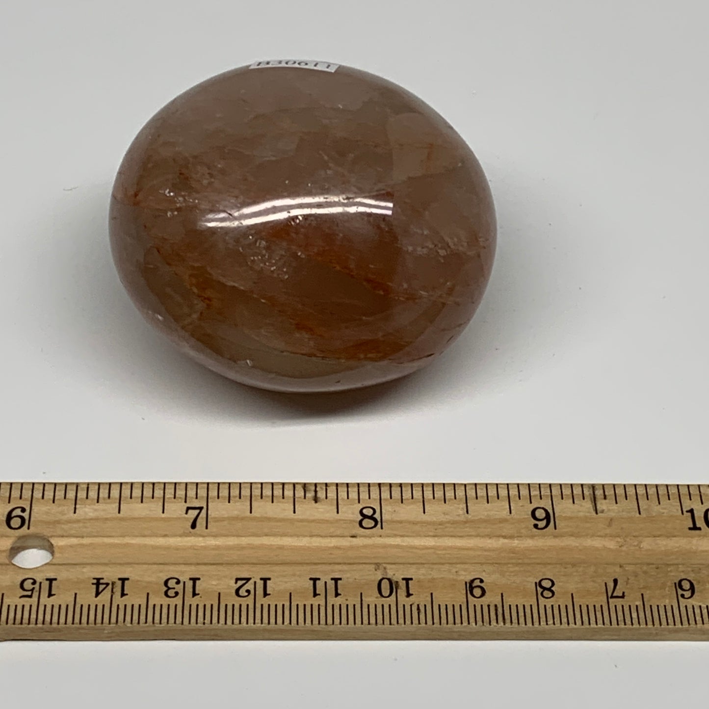 187.9g,2.5"x2.1"x1.4", Red Hematoid Fire Quartz Palm-Stone Crystal Polished, B30