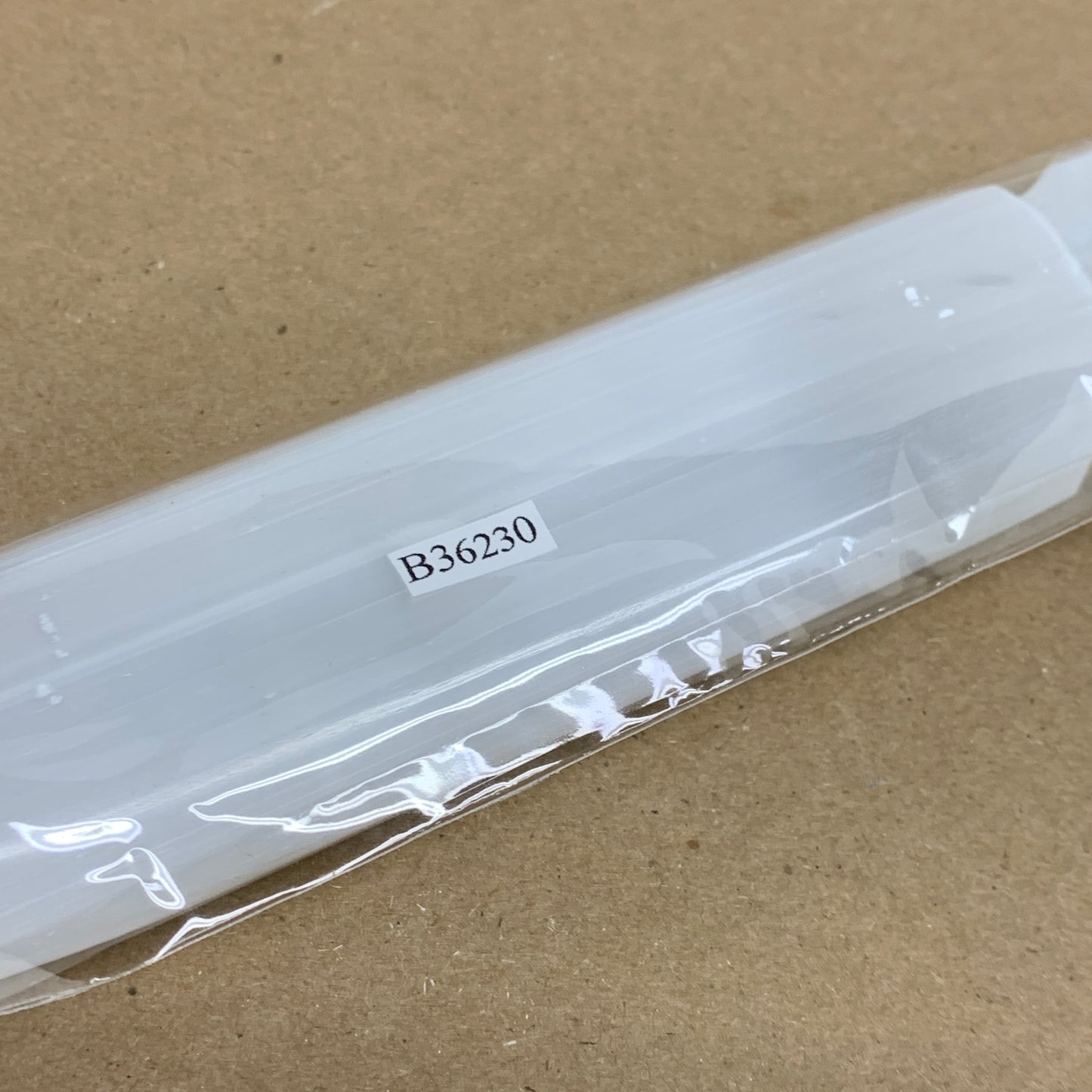 332g, 11.5"x1.6"x0.7", Natural Selenite Crystal Dagger (Satin Spar), B36230