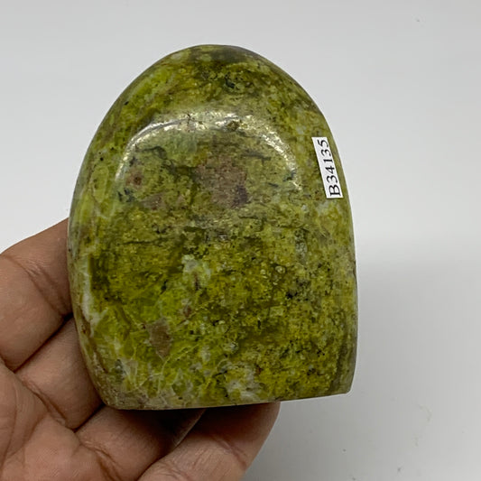 192.5g, 3"x2.4"x1", Green Opal Crystal Freeform Polished Gemstone, B34135