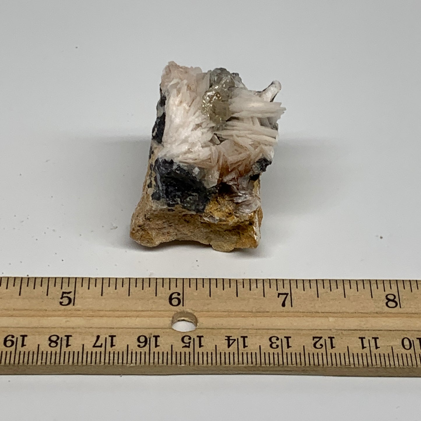 85.7g, 1.5"x1.3"x1.5", Cerussite Galena Quartz On Barite Mineral Specimen, B33504