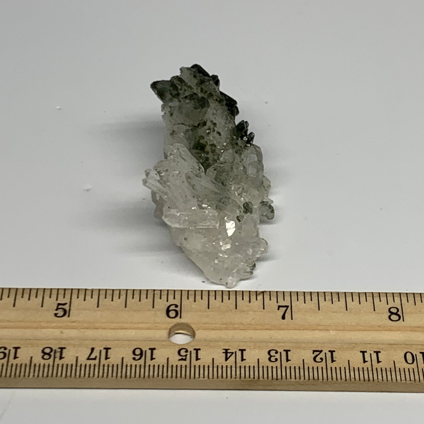 37.1g, 2.4"x1.1"x1.1", Chlorine Quartz Crystal Mineral,Specimen Terminated,B2767
