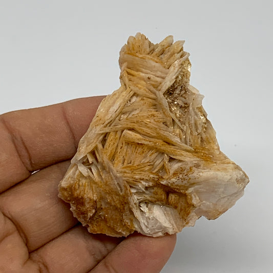100g, 2.4"x2.2x1", Natural Golden Barite Mineral Specimen @Morocco, B33505
