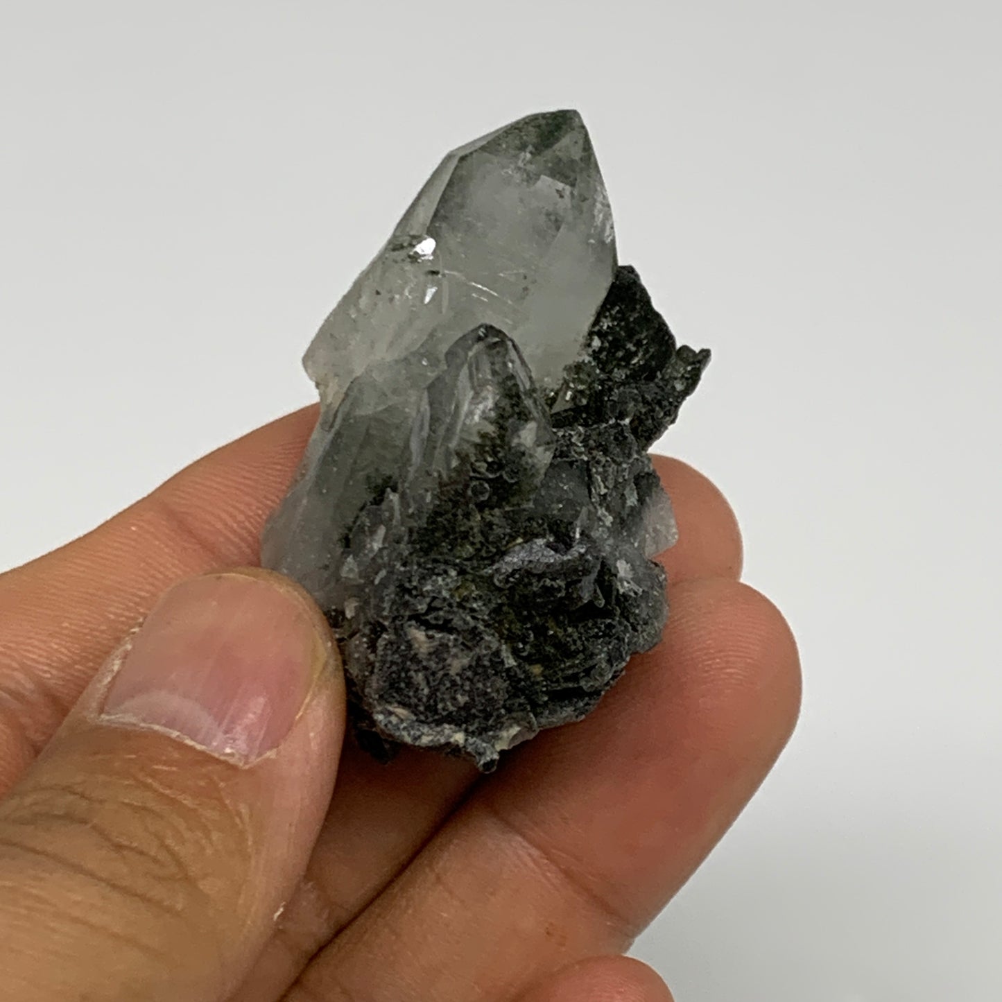 33.8g, 1.6"x1.5"x0.9", Chlorine Quartz Crystal Mineral,Specimen Terminated,B2767
