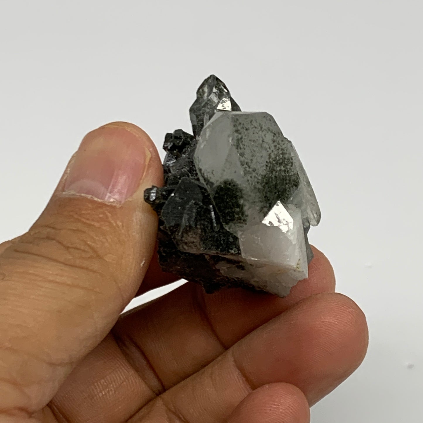 33.8g, 1.6"x1.5"x0.9", Chlorine Quartz Crystal Mineral,Specimen Terminated,B2767