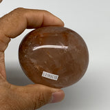 175.8g,2.4"x2.1"x1.5", Red Hematoid Fire Quartz Palm-Stone Crystal Polished, B30