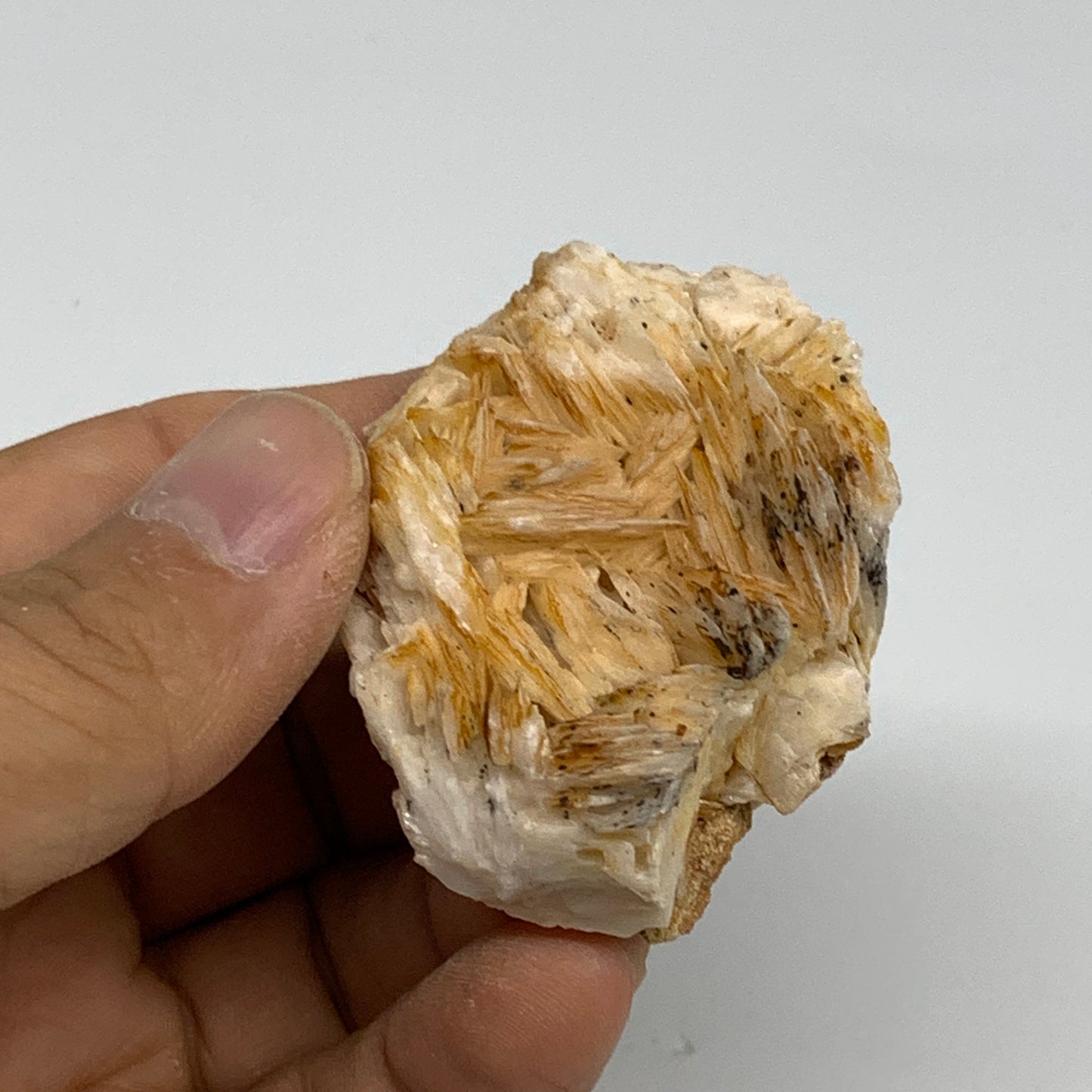 88.9g, 2.1"x1.6x1.1", Natural Golden Barite Mineral Specimen @Morocco, B33506