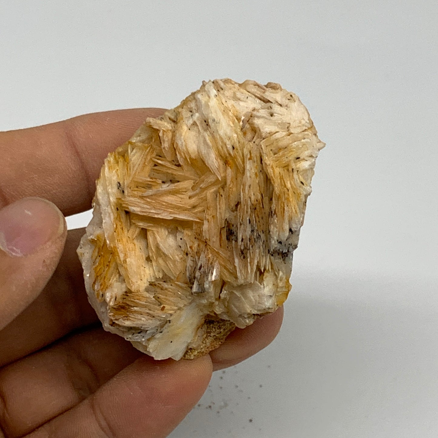 88.9g, 2.1"x1.6x1.1", Natural Golden Barite Mineral Specimen @Morocco, B33506