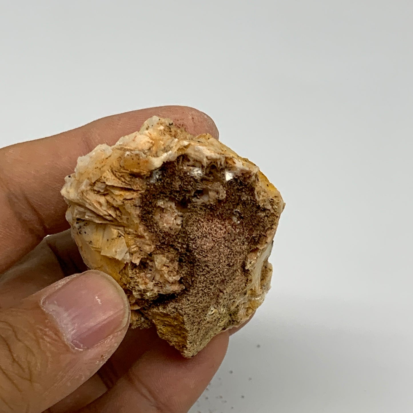 88.9g, 2.1"x1.6x1.1", Natural Golden Barite Mineral Specimen @Morocco, B33506