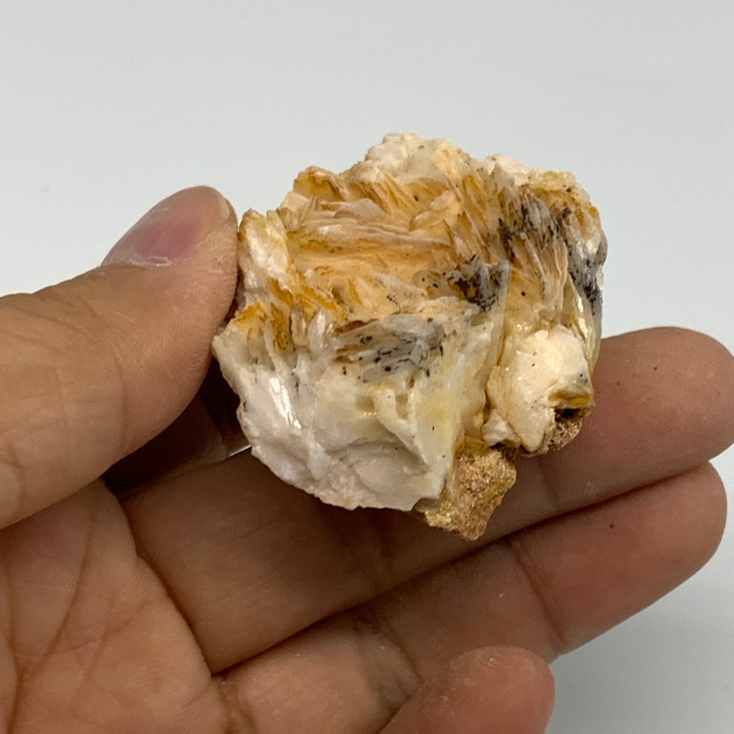 88.9g, 2.1"x1.6x1.1", Natural Golden Barite Mineral Specimen @Morocco, B33506