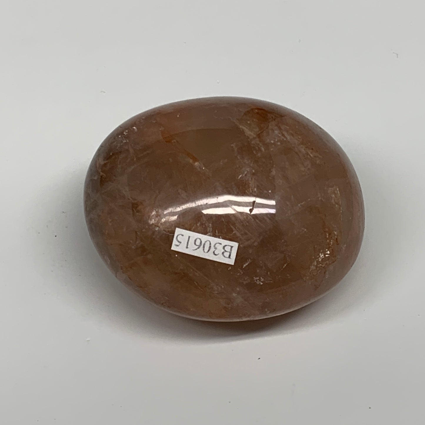 175.8g,2.4"x2.1"x1.5", Red Hematoid Fire Quartz Palm-Stone Crystal Polished, B30