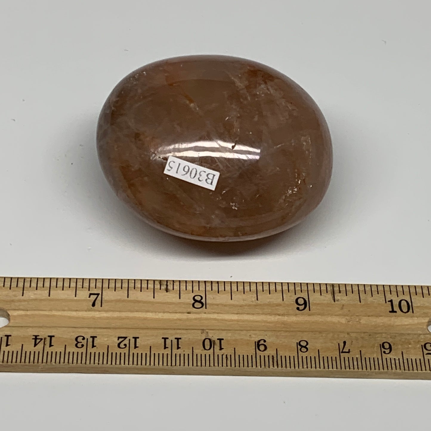 175.8g,2.4"x2.1"x1.5", Red Hematoid Fire Quartz Palm-Stone Crystal Polished, B30