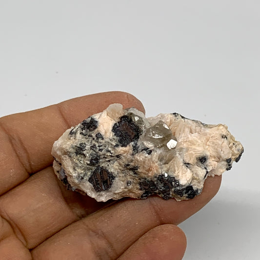 57.9g, 2.2"x1x0.8", Natural Golden Barite Mineral Specimen @Morocco, B33508
