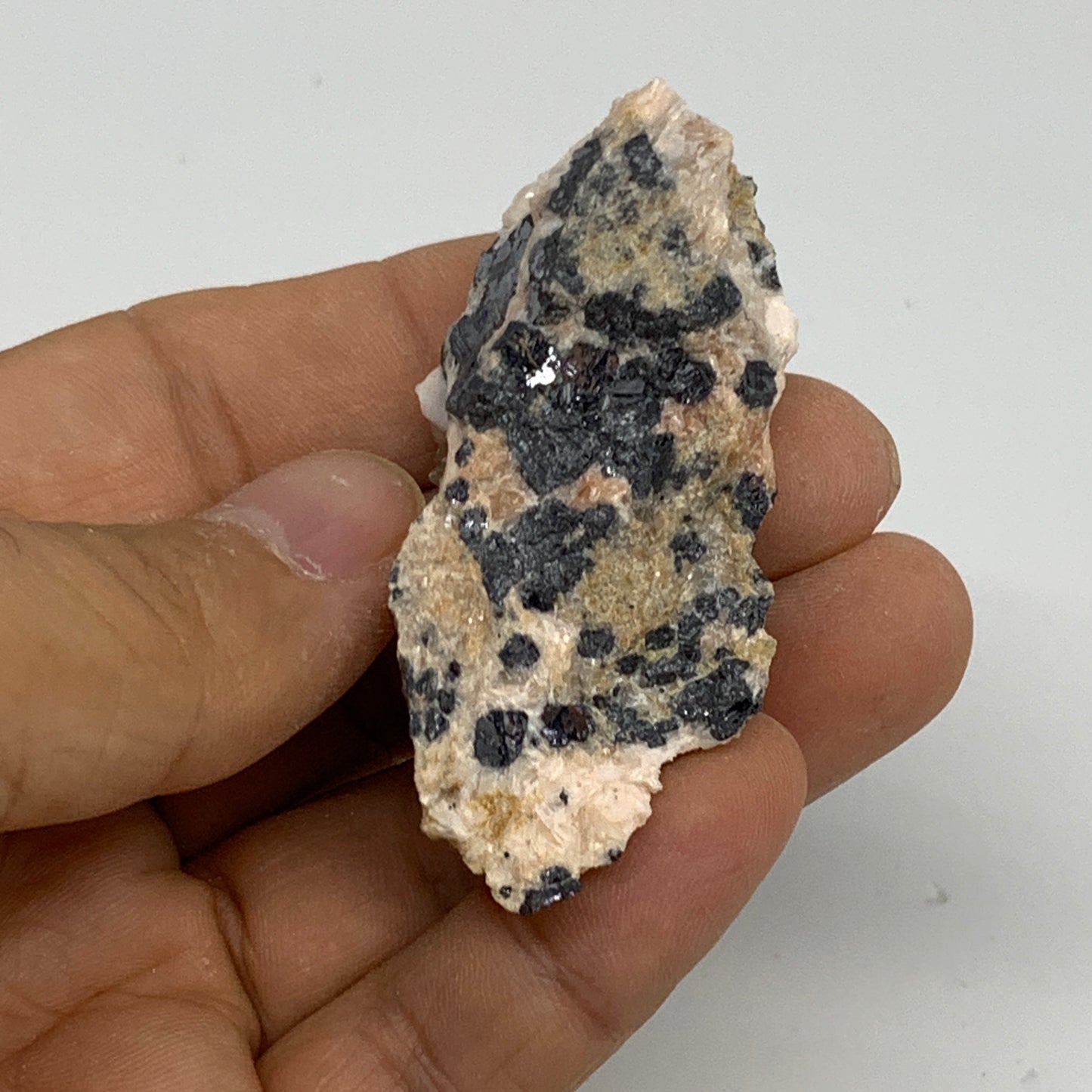 57.9g, 2.2"x1x0.8", Natural Golden Barite Mineral Specimen @Morocco, B33508