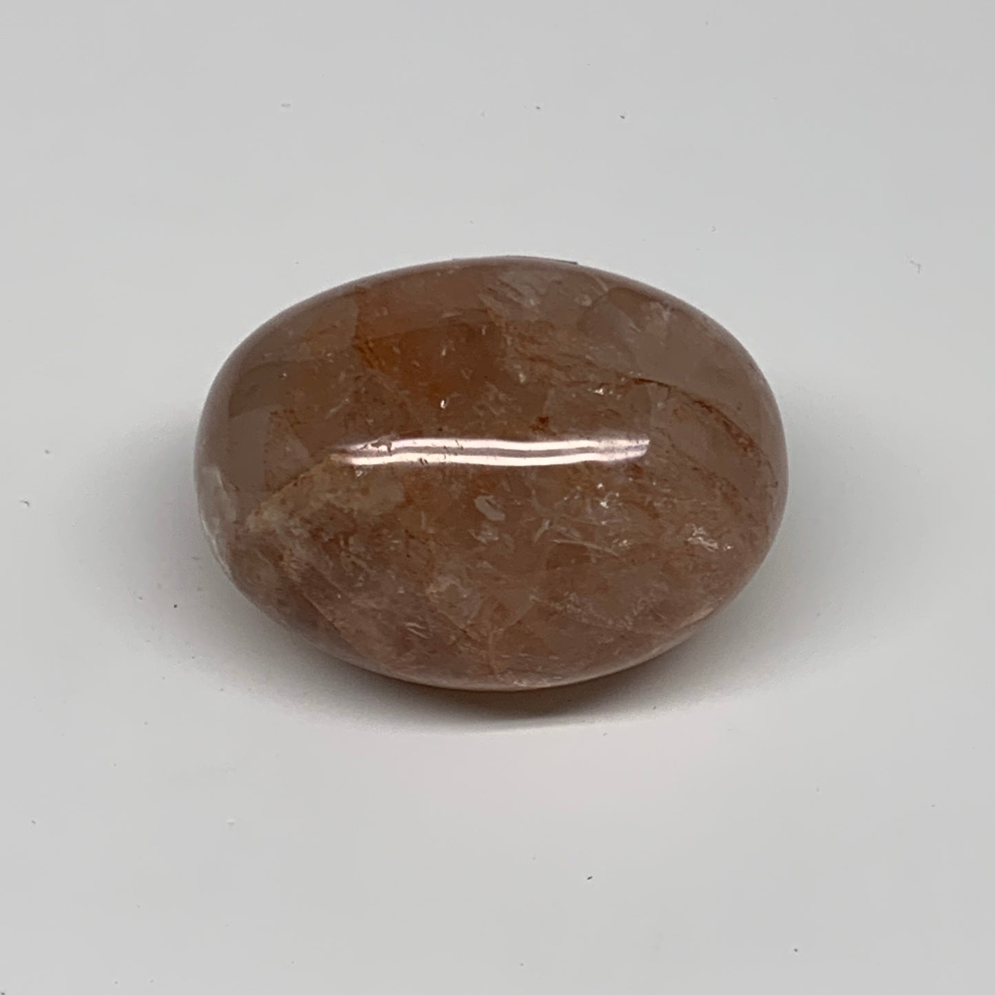 178.3g,2.4"x1.9"x1.5", Red Hematoid Fire Quartz Palm-Stone Crystal Polished, B30