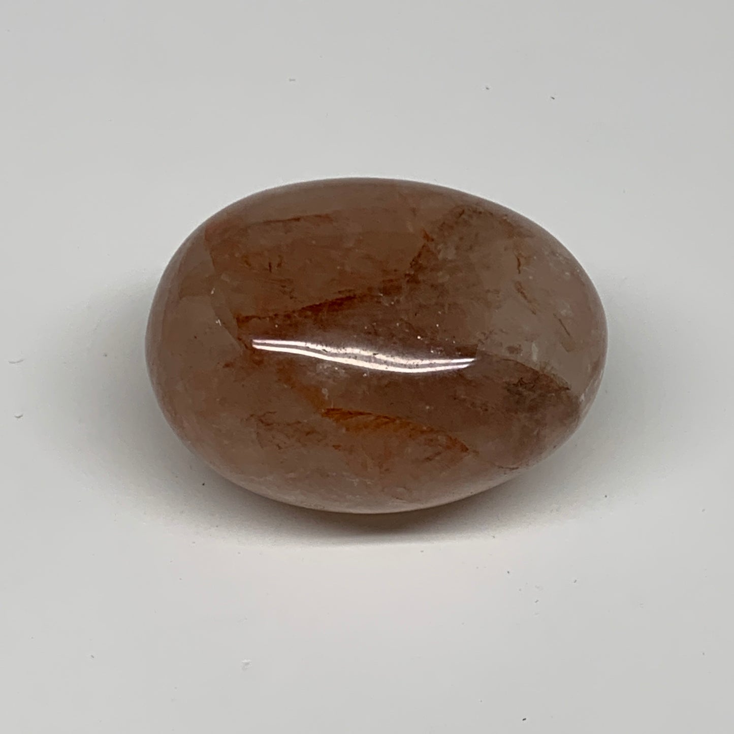 178.3g,2.4"x1.9"x1.5", Red Hematoid Fire Quartz Palm-Stone Crystal Polished, B30