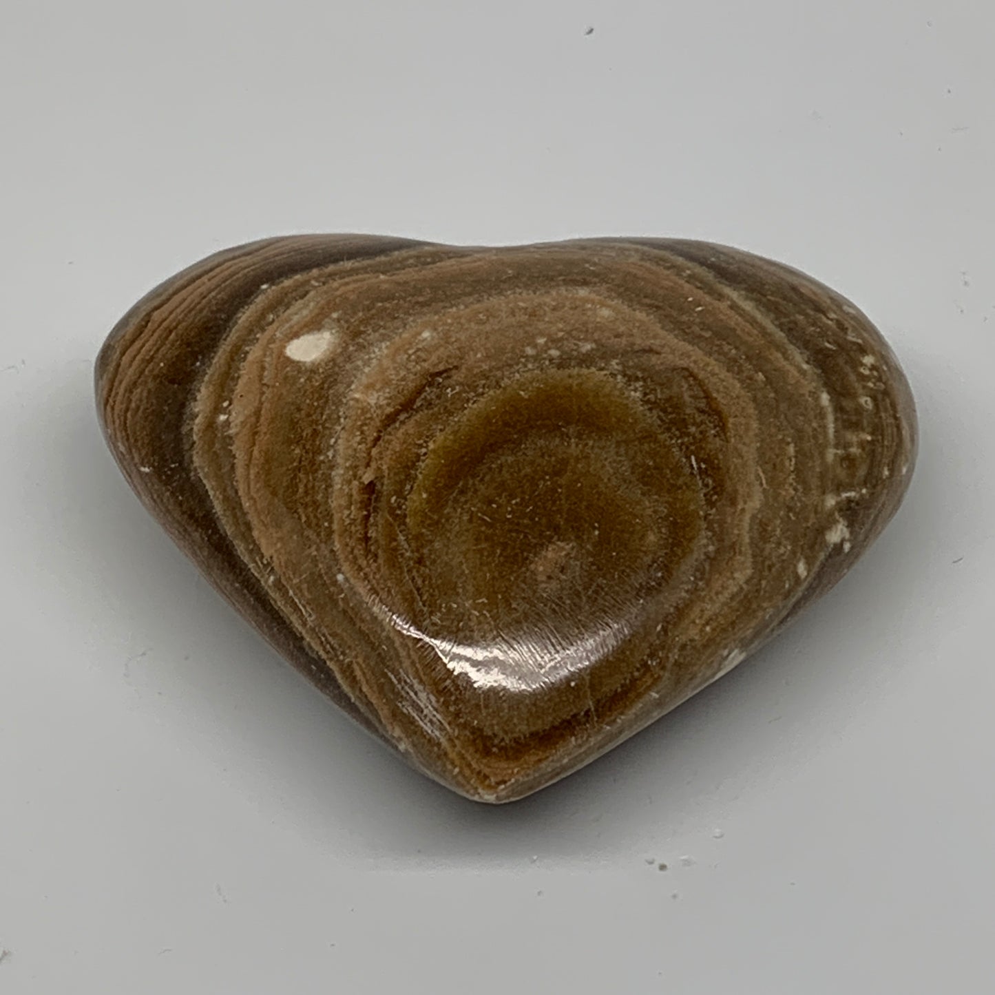 0.42 lbs, 2.8"x3.1"x1.2", Cherry Blossom Flower Agate Heart Crystal, B37181