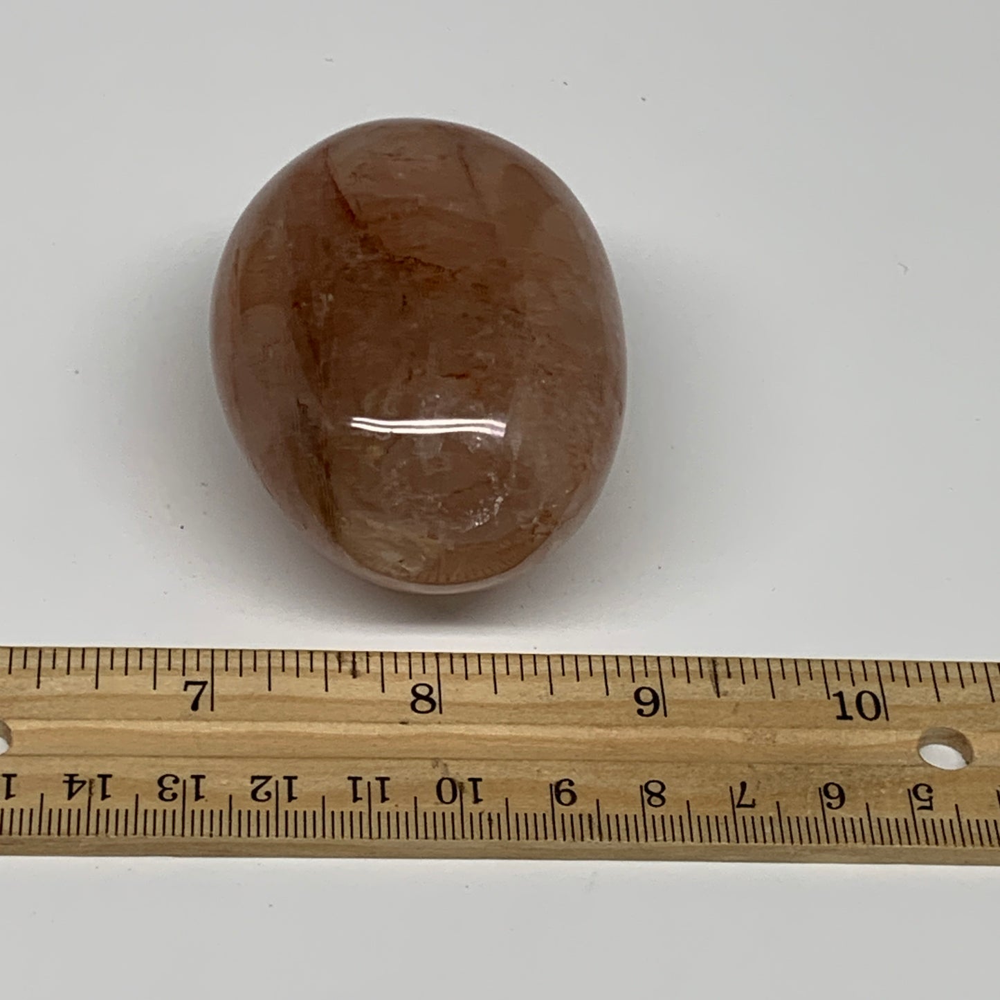 178.3g,2.4"x1.9"x1.5", Red Hematoid Fire Quartz Palm-Stone Crystal Polished, B30