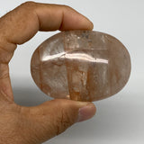 110.7g,2.4"x1.8"x1", Red Hematoid Fire Quartz Palm-Stone Crystal Polished, B3061