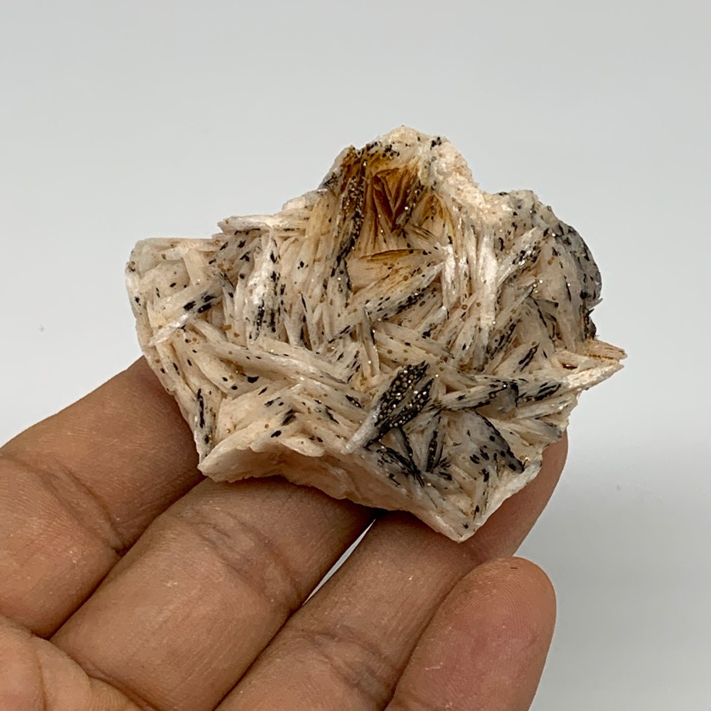 87.1g, 2.1"x2"x0.9", Natural Golden Barite Mineral Specimen @Morocco, B33509