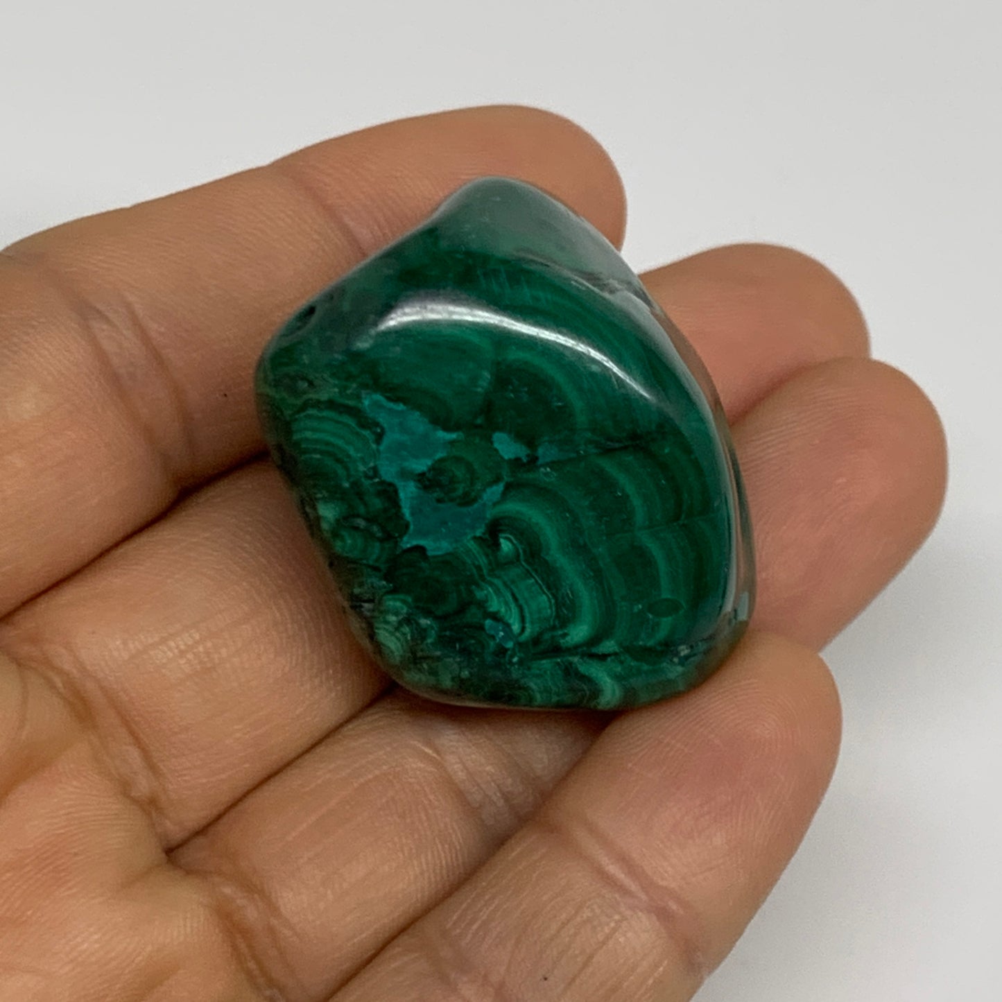 161.1g, 1.3"-1.6", 3pcs, Natural Small Malachite Tumbled Polished, B32834